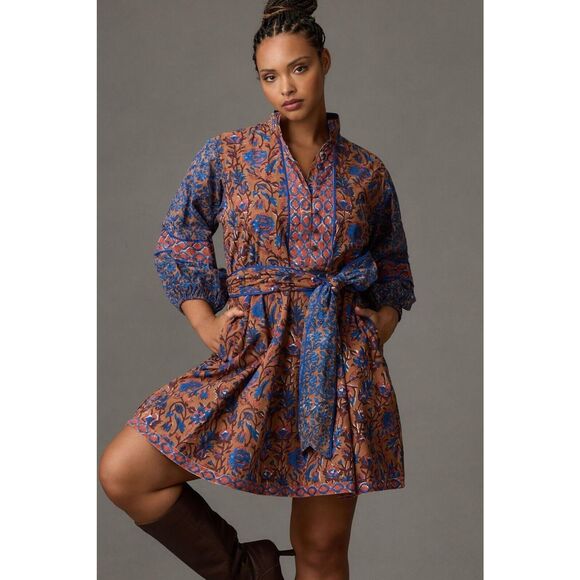 New Anthropologie Sue Sartor Flounce™ Shorty Dress Size L - Picture 5 of 13